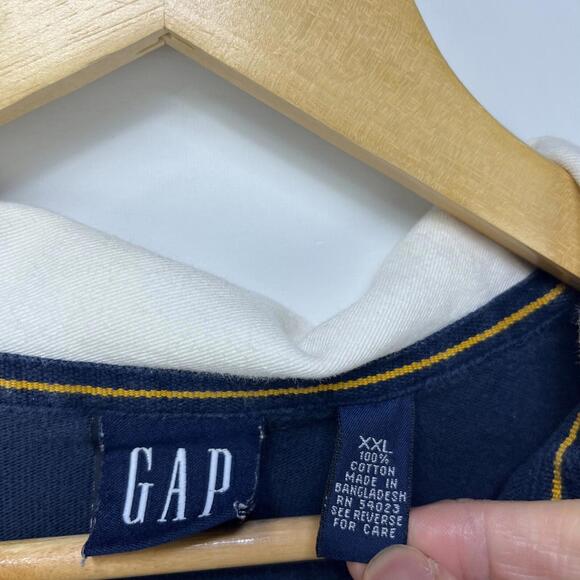 Vintage 90s Gap Rugby Polo Long Sleeve Shirt 2XL - Picture 4 of 12